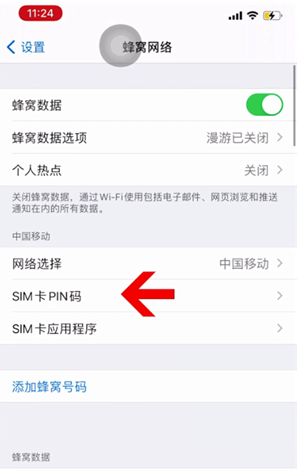 五湖渔场苹果14维修网分享如何给iPhone14的SIM卡设置密码 