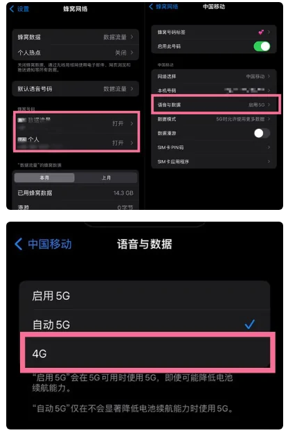 五湖渔场苹果手机维修分享iPhone14如何切换4G/5G? iPhone14 5G网络切换方法 