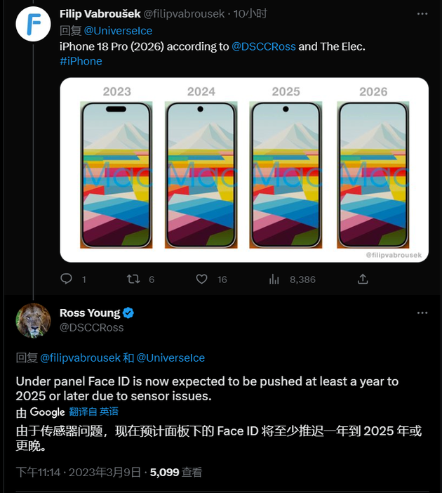 五湖渔场苹果手机维修分享:屏下Face ID有什么优势？iPhone何时会有屏下Face ID？ 