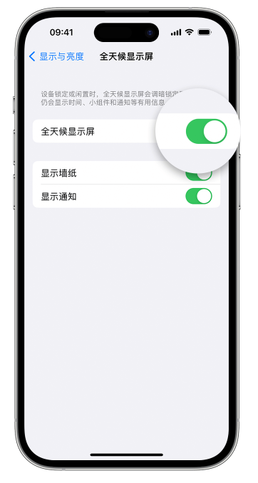 五湖渔场苹果14维修店分享如何自定义 iPhone 14 Pro 常亮显示屏 